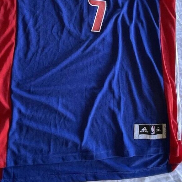 DETROIT PISTONS Adidas BRANDON KNIGHT #7 Blue Jersey NBA Men’s Sz 2XL SIGNED NWT - Picture 3 of 15